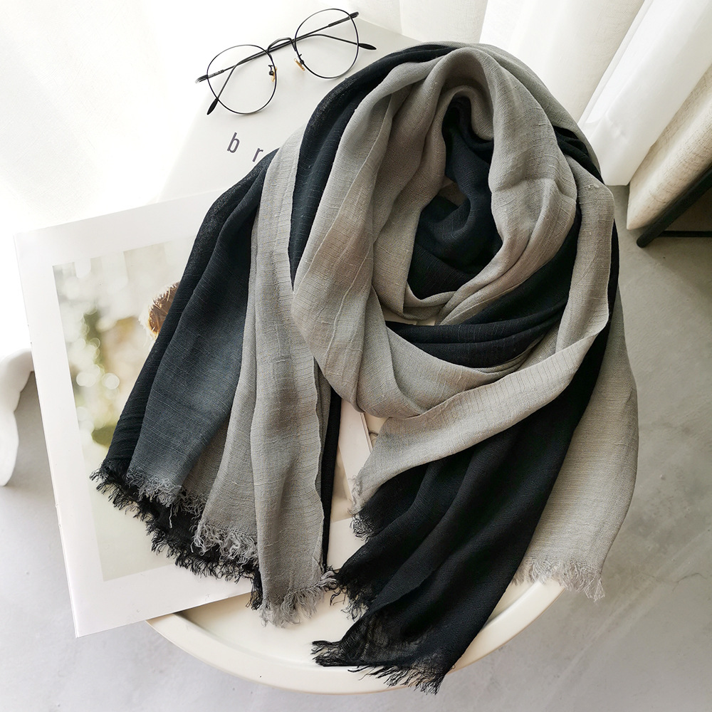 Shawl Wrap Winter - Bufanda de Lino y Algodón Estilo
