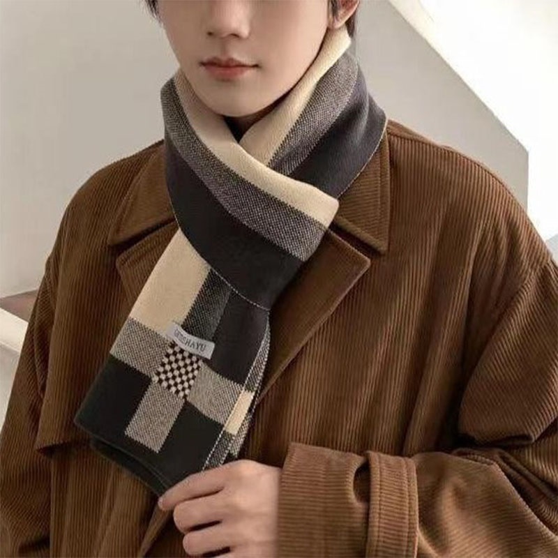 Wool Scarf Men - Nueva bufanda de invierno para hombre,