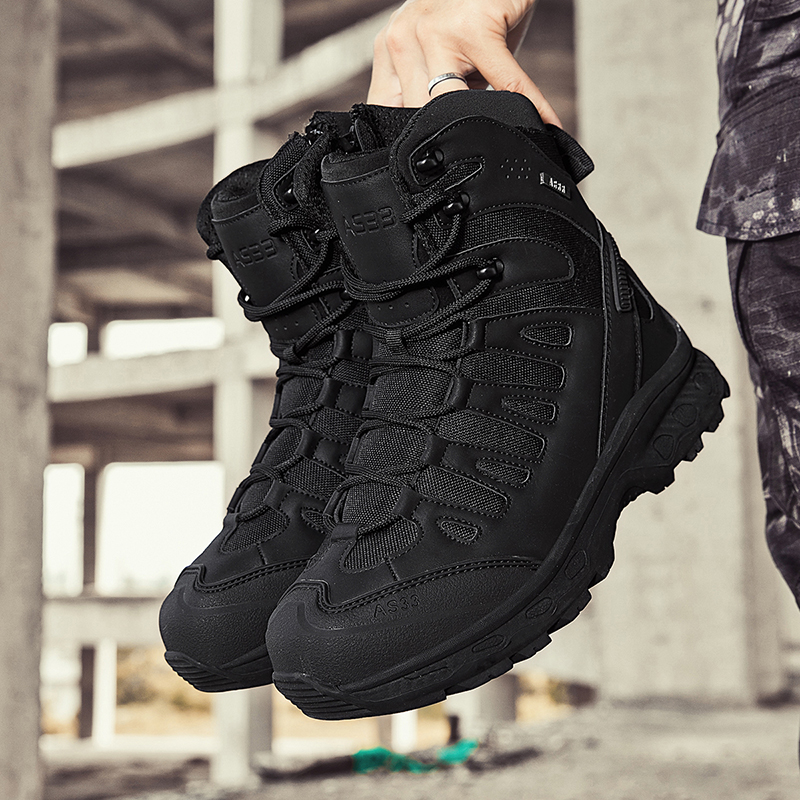 Waterproof Winter Boot - Botas tácticas para hombre con cordones,