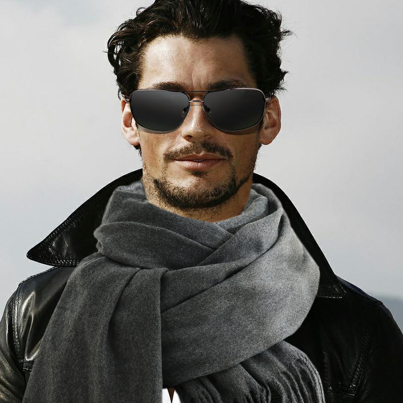 Bufanda de moda para hombre, b - Wool Scarf Men reseña y precio