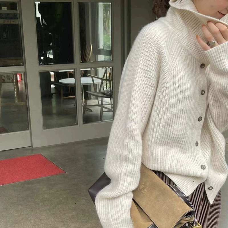 Cárdigan de cuello alto para m - Wool Coat Peacoat reseña y precio